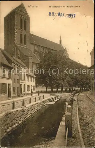 Wismar Mecklenburg Vorpommern Wassergraben Nikolaikirche / Wismar /Wismar Stadtkreis