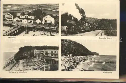 Sellin Ostseebad Ruegen Strand Steilkueste Seebruecke Kurhaus Strandhotel Rasender Roland Eisenbahn Kat. Sellin Ostseebad