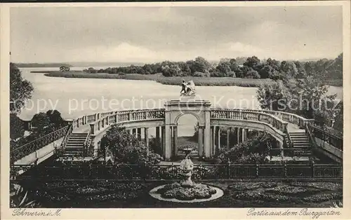 Schwerin Burggarten beim Schloss Skulptur See Kat. Schwerin