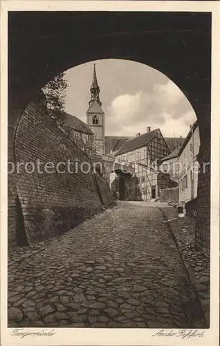 Tangermuende Blick zur Rosspforte Kat. Tangermuende