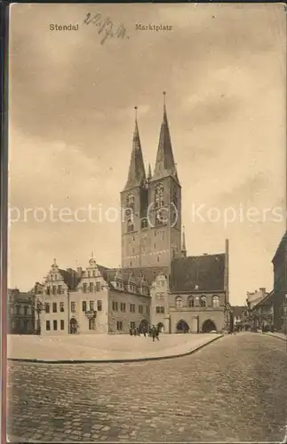 Stendal Rathaus Marienkirche Marktplatz Kat. Stendal