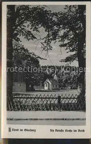 Elend Harz kleinste Kirche im Reich Kat. Elend Harz