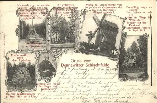 Dennewitz Dennewitzer Schlachtfelde mit div.Soldaten Denkmaelern Kat. Niedergoersdorf