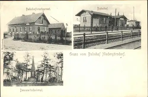 Niedergoersdorf Bahnhof u.Bahnhofsrestaurant Kat. Niedergoersdorf