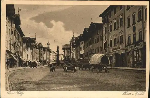 Bad Toelz Oberer Markt Brunnen Planwagen Kat. Bad Toelz