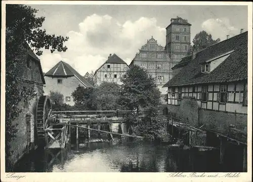 Lemgo Schloss Brake mit Muehle Kat. Lemgo