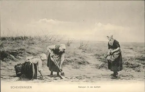 Scheveningen Nalezen in de duinen Frauen Duene Kat. Scheveningen