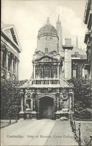 Cambridge Cambridgeshire Gate of Honour Caius College / Cambridge /Cambridgeshire CC