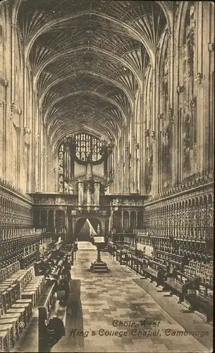 Cambridge Cambridgeshire Choir West Kings College Chapel / Cambridge /Cambridgeshire CC