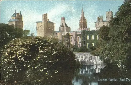 Cardiff Wales Castle East Front Kat. Cardiff