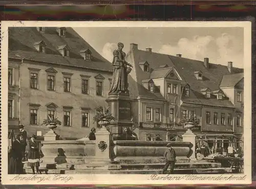 Annaberg-Buchholz Erzgebirge Barbara Uttmanndenkmal / Annaberg /Erzgebirgskreis LKR