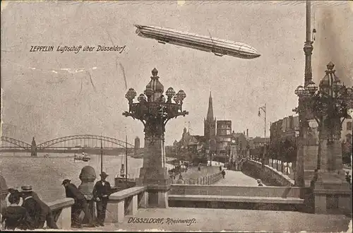 Zeppelin Duesseldorf Rheinwerft  Kat. Flug