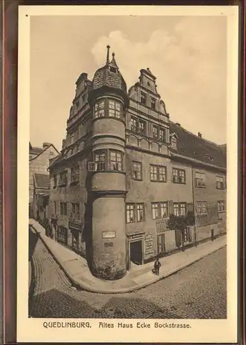 Quedlinburg Altes Haus Ecke Bockstrasse Kat. Quedlinburg