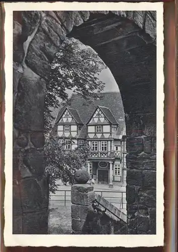 Quedlinburg Durchblick zum Klopstockhaus Kat. Quedlinburg