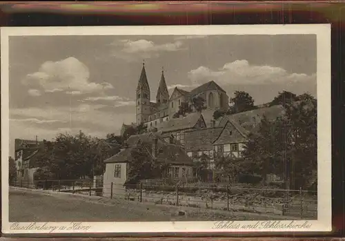 Quedlinburg Schloss mit Schlosskirche Kat. Quedlinburg