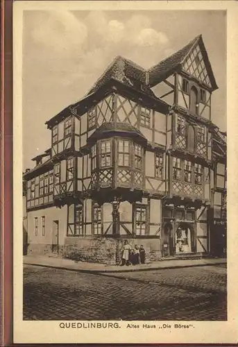 Quedlinburg Altes Haus Die Boerse Kat. Quedlinburg