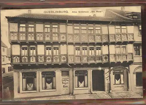 Quedlinburg Altes Gildehaus Die Rose Kat. Quedlinburg