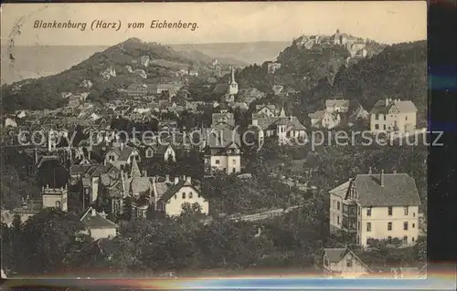 Blankenburg Harz Blick vom Eichenberg Kat. Blankenburg