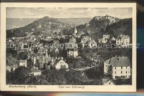 Blankenburg Harz Blick vom Eichenberg Kat. Blankenburg