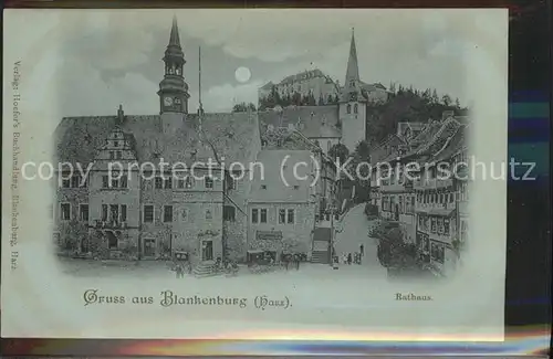 Blankenburg Harz Rathaus u.Marktplatz Kat. Blankenburg