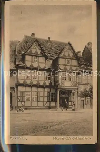 Quedlinburg Kloppstock s Geburtshaus Kat. Quedlinburg