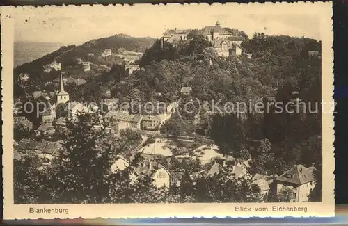 Blankenburg Harz Blick vom Eichenberg Kat. Blankenburg