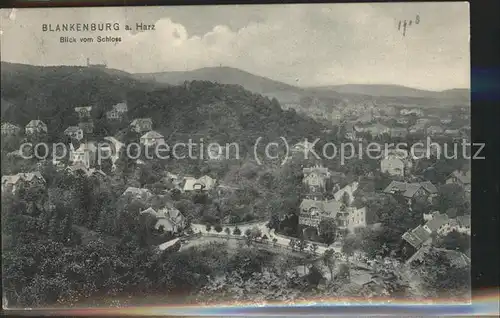 Blankenburg Harz Blick vom Schloss Kat. Blankenburg