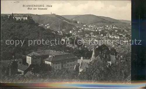 Blankenburg Harz Blick vom mGrossvaterfelsen Kat. Blankenburg