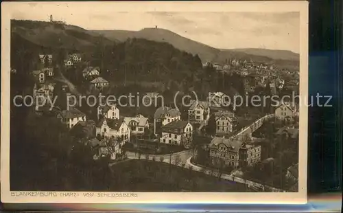 Blankenburg Harz Blick vom Schlossberg aus Kat. Blankenburg