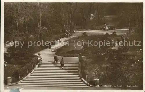 Weissenfels Saale Stadtgarten Treppe Kat. Weissenfels