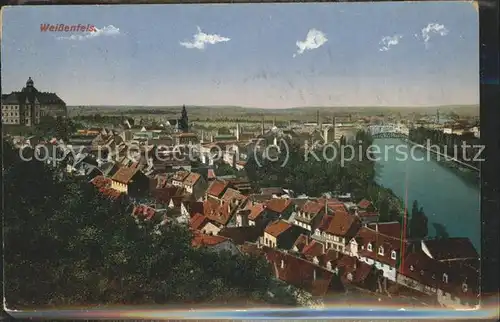 Weissenfels Saale Panorama an der Saale / Weissenfels /Burgenlandkreis LKR