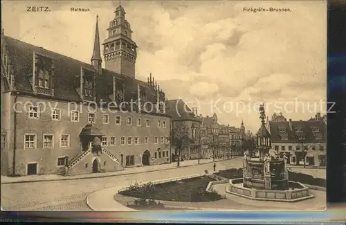 Zeitz Burgenland Rathaus Finkgraefe Brunnen Kat. Zeitz