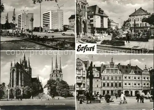 Erfurt Gagarin Ring Fischmarkt Dom Severikirche Kat. Erfurt