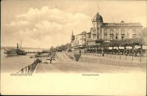 pw31095 Koenigswinter Rheinpromenade Kategorie. Koenigswinter Alte Ansichtskarten