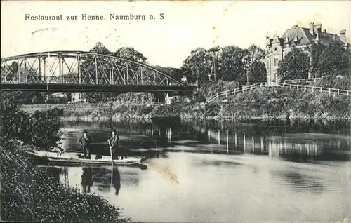 Naumburg Saale Restaurant Henne Bruecke Kat. Naumburg