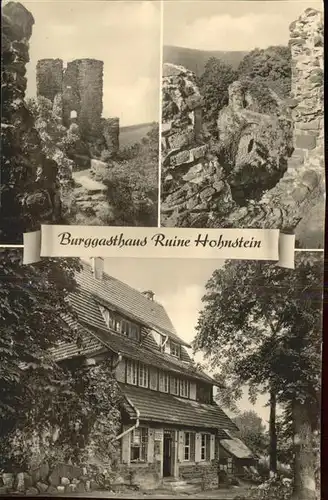 Neustadt Harz Burggasthaus Ruine Hohnstein Kat. Neustadt Harz