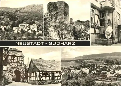 Neustadt Harz Roland Burg Fachwerkhaus Kat. Neustadt Harz