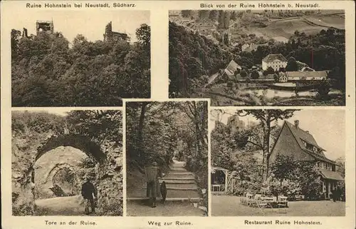 Neustadt Harz Hotel Pension Ruine Hohnstein Albert Strecker Kat. Neustadt Harz