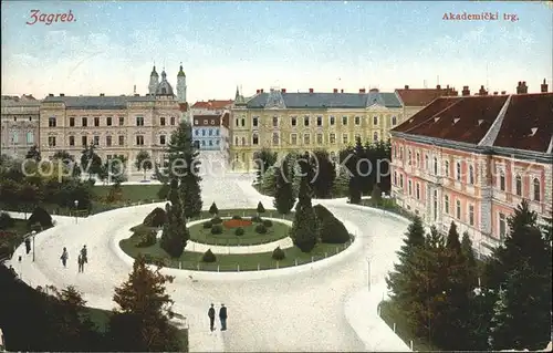 Zagreb Akademicki trg. Akademie Kat. Zagreb