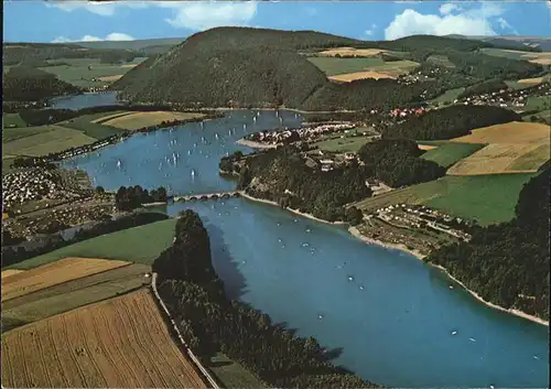 Heringhausen Waldeck mit Diemelsee Fliegeraufnahme Kat. Diemelsee