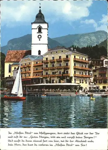 St Wolfgang Salzkammergut am Wolfgangsee Hotel Weisses Roessl Segelschiff Kat. St. Wolfgang im Salzkammergut