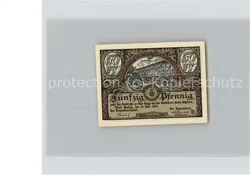 Bad Sulza Notgeld 50 Pfennig  Kat. Bad Sulza