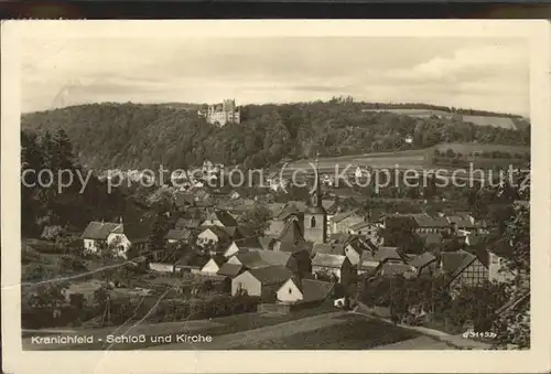 Kranichfeld Schloss und Kirche Kat. Kranichfeld