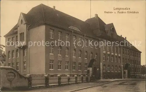 Bad Langensalza Knaben und Maedchen Mittelschule Feldpost Kat. Bad Langensalza