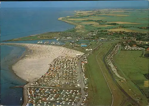 Bensersiel Hafen Strand Campingplatz Fliegeraufnahme Kat. Esens