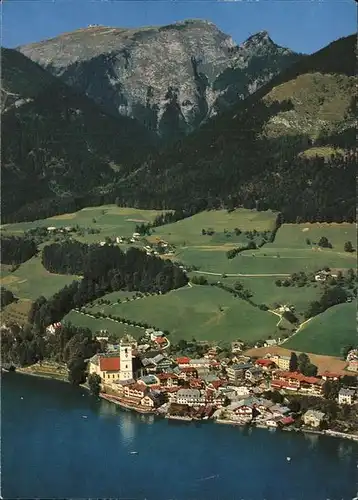 St Wolfgang Salzkammergut Fliegeraufnahme Schafberg Wolfgangsee Kat. St. Wolfgang im Salzkammergut