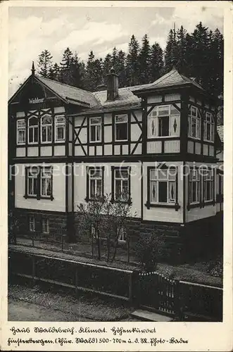 Finsterbergen Haus Waldesruh Bes. Heinrich Weilamann Kat. Finsterbergen Thueringer Wald