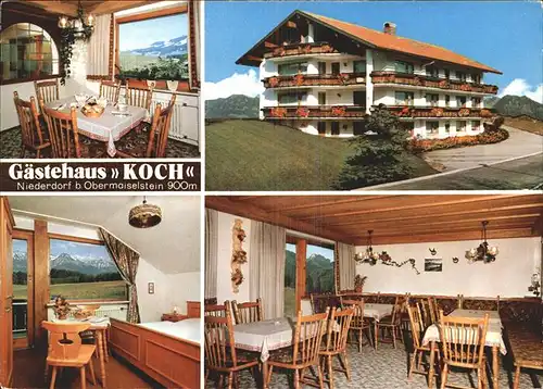 Niederdorf Obermaiselstein Gaestehaus Koch Kat. Obermaiselstein