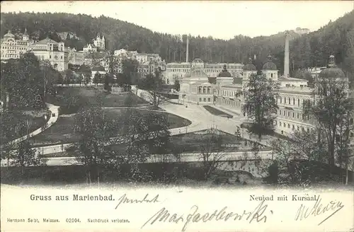 Marienbad Tschechien Neubad mit Kursaal Park Boehmen Kat. Marianske Lazne