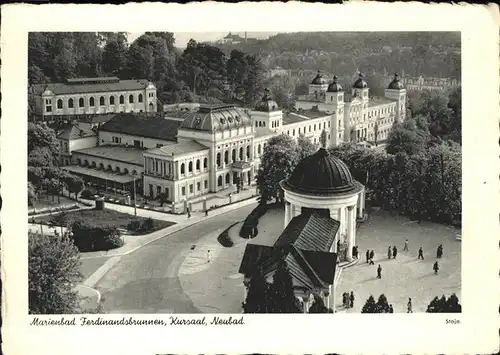 Marienbad Tschechien Ferdinandsbrunnen Kursaal Neubad Kath. Kirche Boehmen Kat. Marianske Lazne